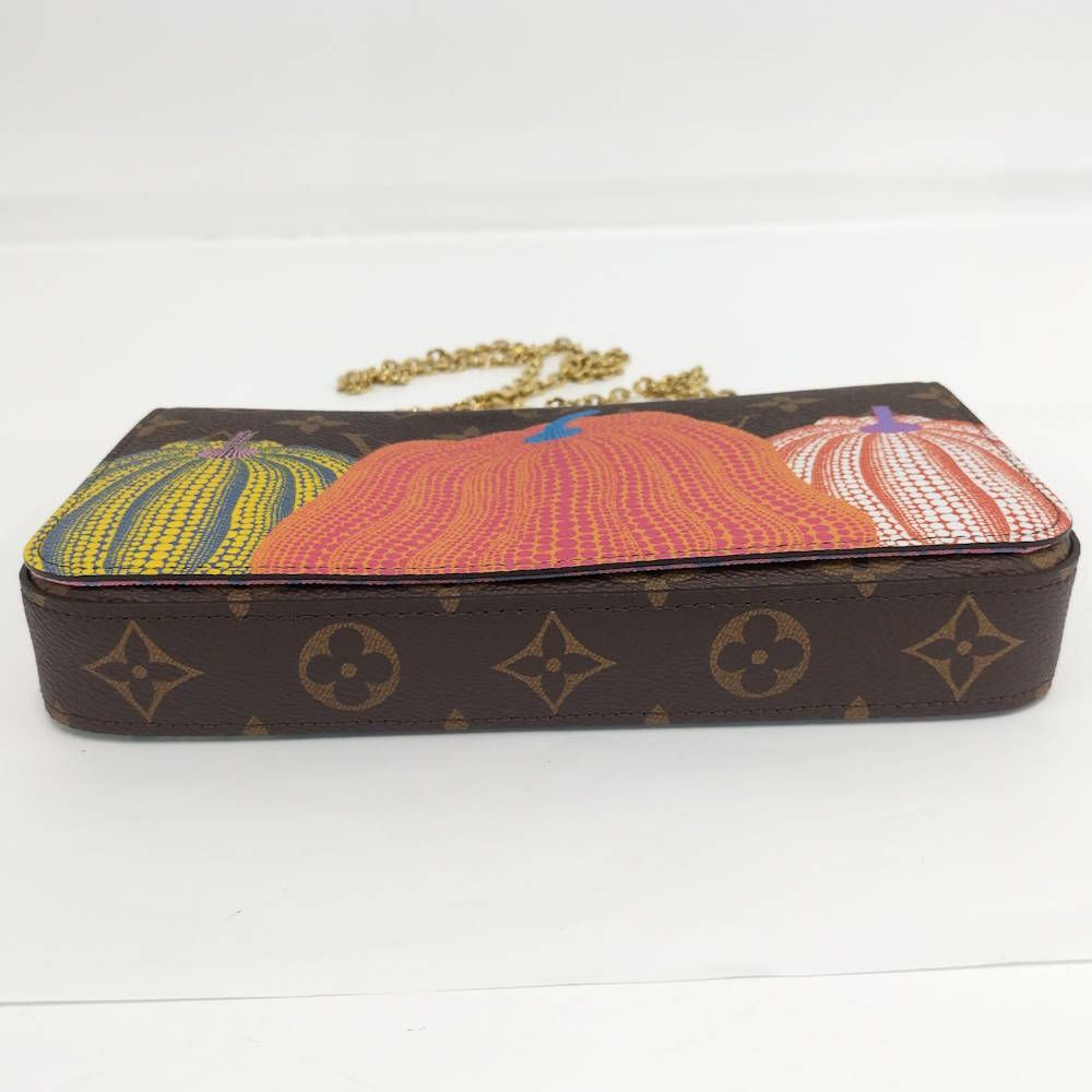 Louis Vuitton Chain Shoulder Bag LV Yk Yayoi Kusama Pochette Felicie Monogram — view 4