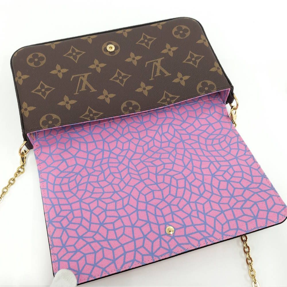 Louis Vuitton Chain Shoulder Bag LV Yk Yayoi Kusama Pochette Felicie Monogram — view 8