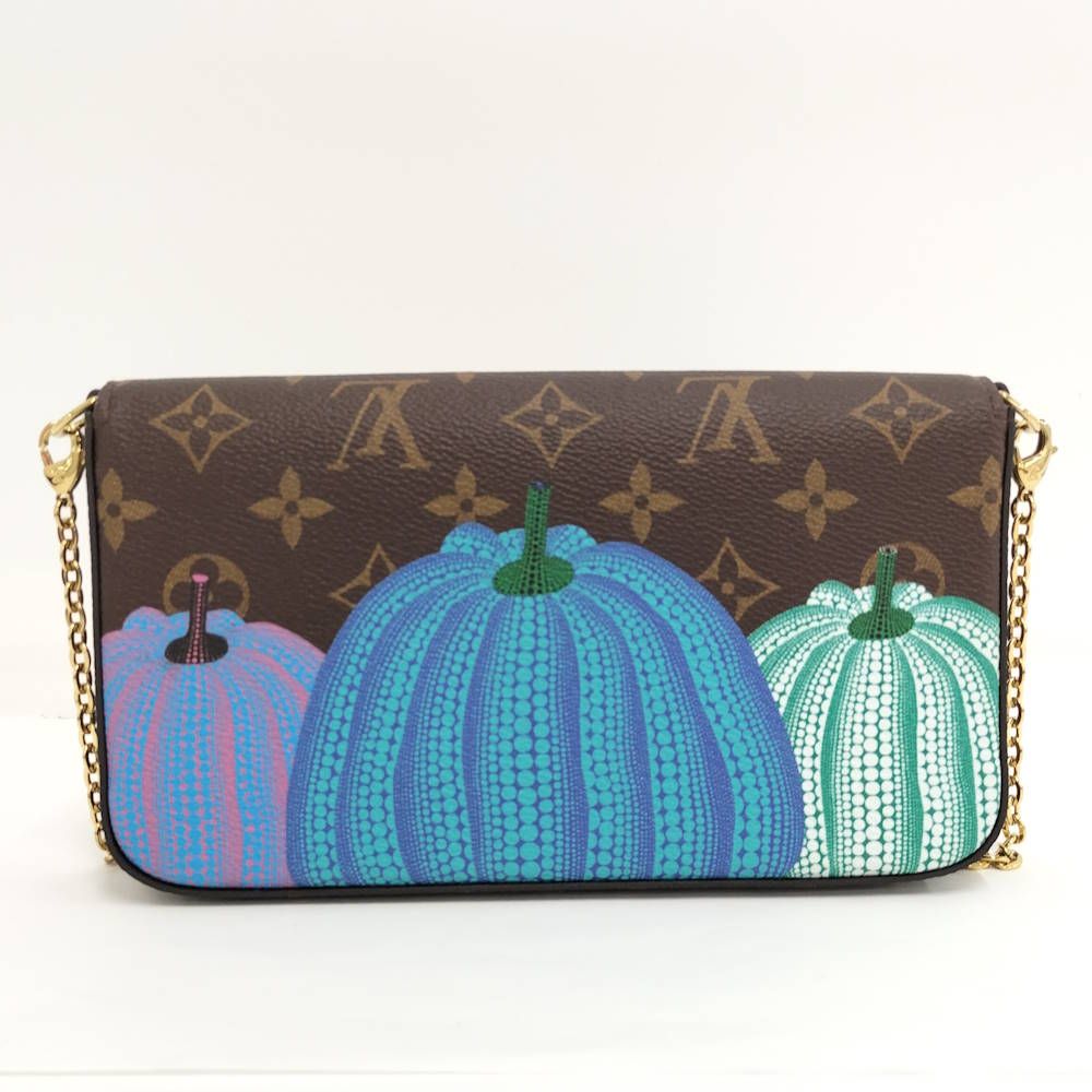 Louis Vuitton Chain Shoulder Bag LV Yk Yayoi Kusama Pochette Felicie Monogram — view 2