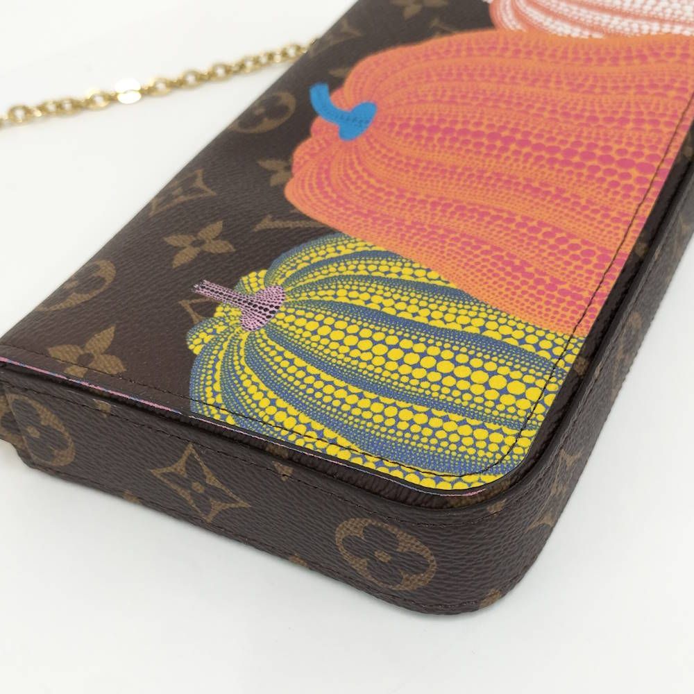 Louis Vuitton Chain Shoulder Bag LV Yk Yayoi Kusama Pochette Felicie Monogram — view 3