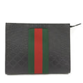 Gucci Clutch Guccissima Sherry Line Leather Black