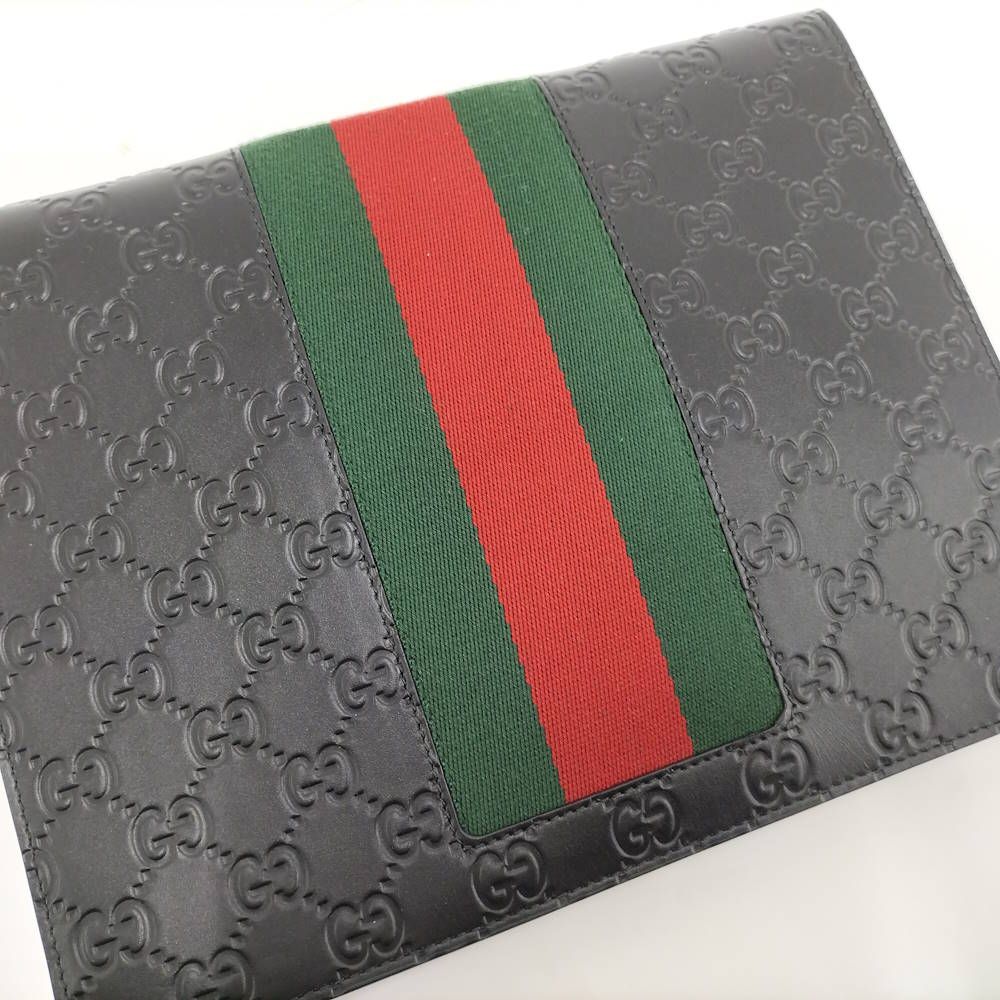 Gucci Clutch Guccissima Sherry Line Leather Black — view 8