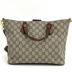 Gucci 2-Way Tote Shoulder Bag GG Supreme Leather Beige — view 2