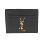 Saint Laurent Yves Card Case Leather Black