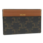 Celine Midi Amquad Holder Triomphe Canvas Calf Leather Wallet