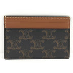 Celine Midi Amquad Holder Triomphe Canvas Calf Leather Wallet — view 2