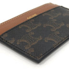 Celine Midi Amquad Holder Triomphe Canvas Calf Leather Wallet — view 4