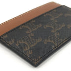 Celine Midi Amquad Holder Triomphe Canvas Calf Leather Wallet — view 5