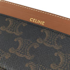 Celine Midi Amquad Holder Triomphe Canvas Calf Leather Wallet — view 7