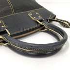 Louis Vuitton Lockit PM Handbag Leather Navy — view 4