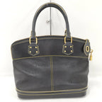 Louis Vuitton Lockit PM Handbag Leather Navy — view 2