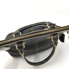 Louis Vuitton Lockit PM Handbag Leather Navy — view 8