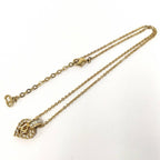 Dior Necklace Logo Light Stone Plated Gold — view 3