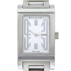 Bvlgari Rettangolo Stainless Steel Silver Quartz Analog Display White Dial Watch