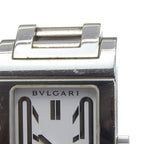 Bvlgari Rettangolo Stainless Steel Silver Quartz Analog Display White Dial Watch — view 6