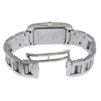Bvlgari Rettangolo Stainless Steel Silver Quartz Analog Display White Dial Watch — view 4
