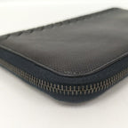 Bottega Veneta Wallet Intrecciato Shiny Karung Leather Black — view 6