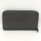 Bottega Veneta Wallet Intrecciato Shiny Karung Leather Black — view 3