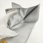 Celine Trifold Wallet Leather Silver — view 7