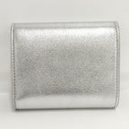 Celine Trifold Wallet Leather Silver — view 4
