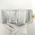 Celine Trifold Wallet Leather Silver — view 2