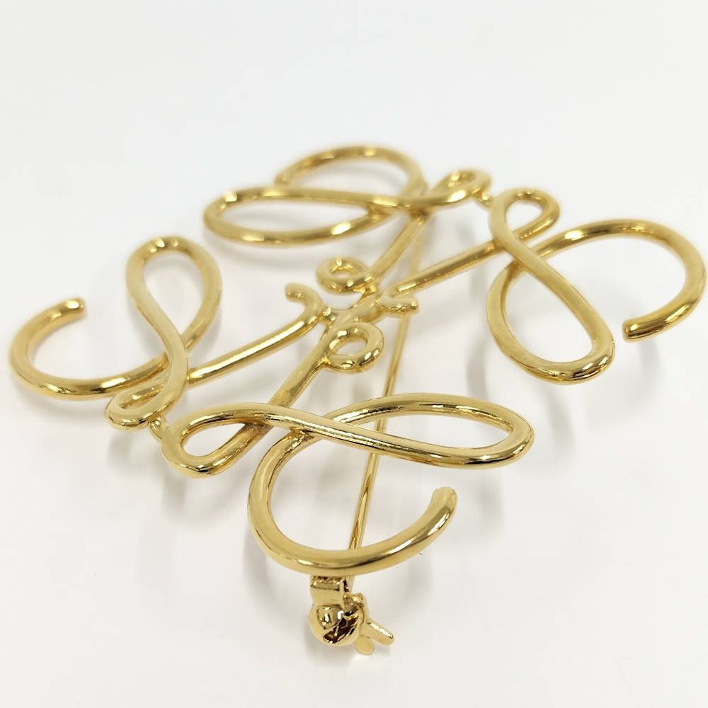 Loewe Brooch Anagram Gold Plated — view 4