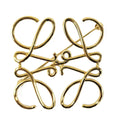 Loewe Brooch Anagram Gold Plated