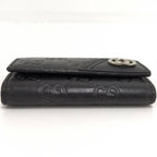 Gucci 6 Key Case Guccissima Interlocking GG Pattern Leather Black Key Holder — view 7