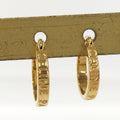 Celine Earrings Hoop Logo Plated Gold