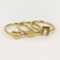 Celine Ring Star Heart Arc de Triomphe Plated
