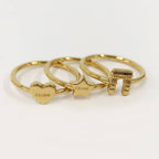 Celine Ring Star Heart Arc de Triomphe Plated