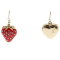 Louis Vuitton Boucle D'reil Frais Strawberry Resin Rhinestone Pink Earrings