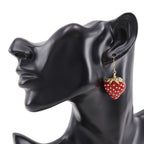 Louis Vuitton Boucle D'reil Frais Strawberry Resin Rhinestone Pink Earrings — view 2