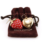 Louis Vuitton Boucle D'reil Frais Strawberry Resin Rhinestone Pink Earrings — view 8