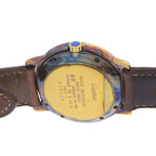 Cartier Mastrond 925 Sterling Silver Leather Gold Quartz Analog Display White — view 6