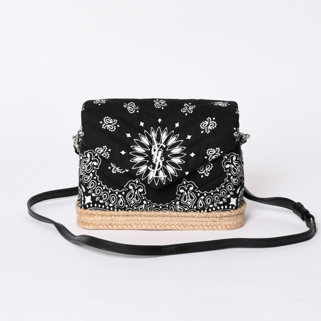 Saint Laurent Toy Loulou Shoulder Bag Paisley Pattern Chevron Quilted YSL Logo