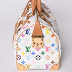 Louis Vuitton Speedy 30 Handbag Monogram Multicolor Takashi Murakami White — view 4