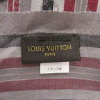 Louis Vuitton Etole Madras Check Monogram Shawl Cotton Gray Black Red Scarf — view 6