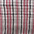 Louis Vuitton Etole Madras Check Monogram Shawl Cotton Gray Black Red Scarf — view 5