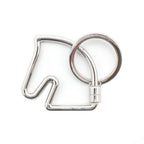 Hermes Ten Key Holder Cheval Key Sling Bag Charm Stainless Steel Silver Color