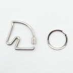 Hermes Ten Key Holder Cheval Key Sling Bag Charm Stainless Steel Silver Color — view 3