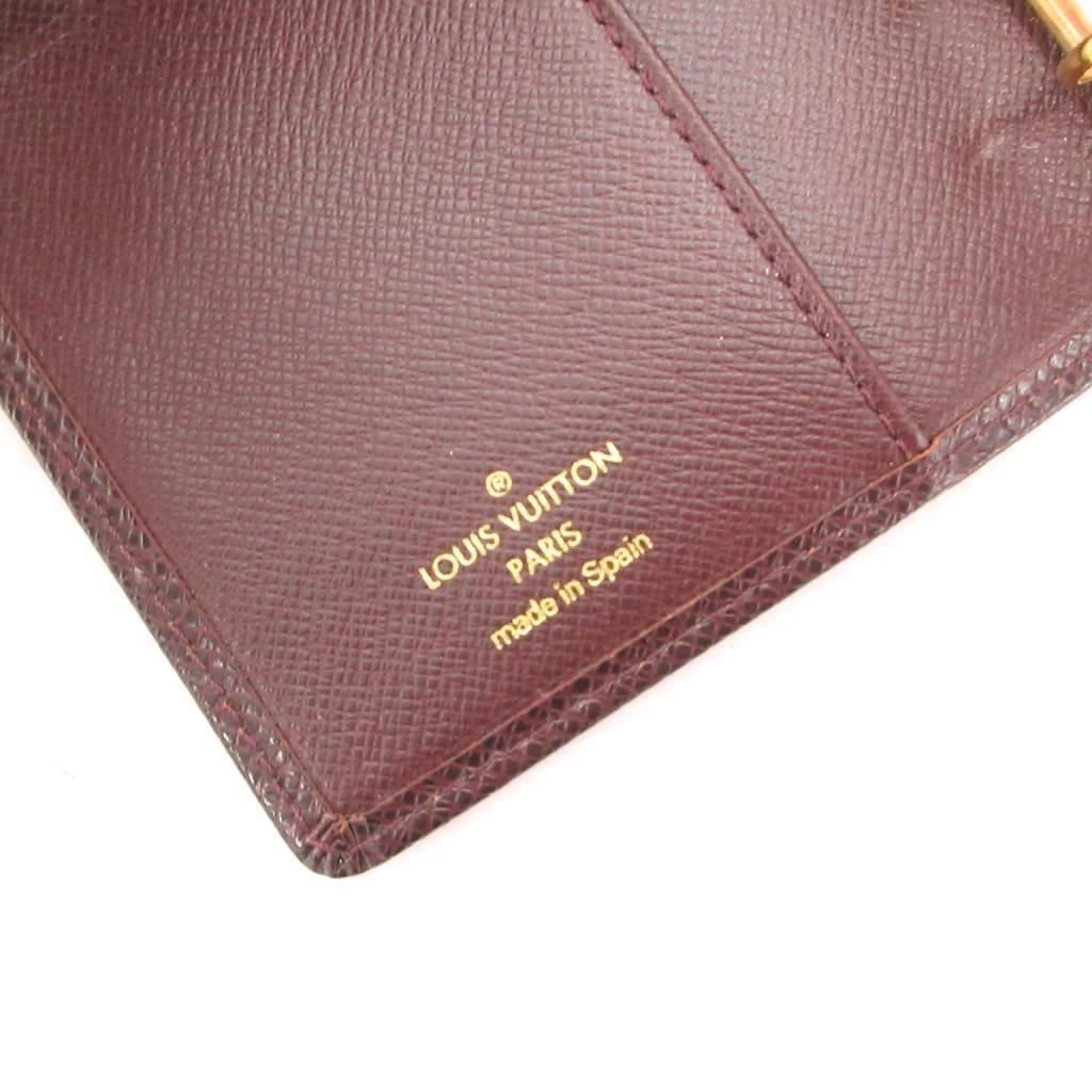 Louis Vuitton Taiga Agenda MM Notebook Cover Leather Brown