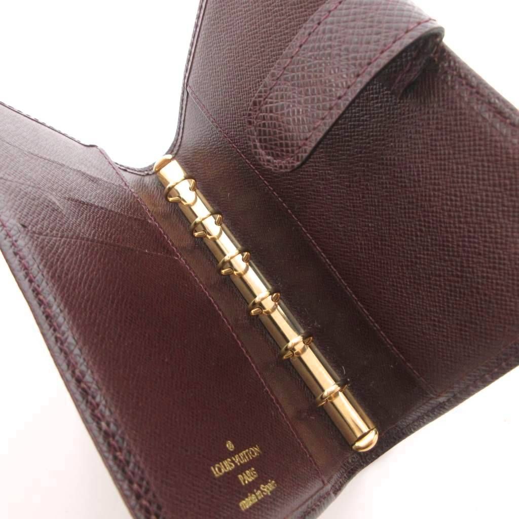 Louis Vuitton Taiga Agenda MM Notebook Cover Leather Brown