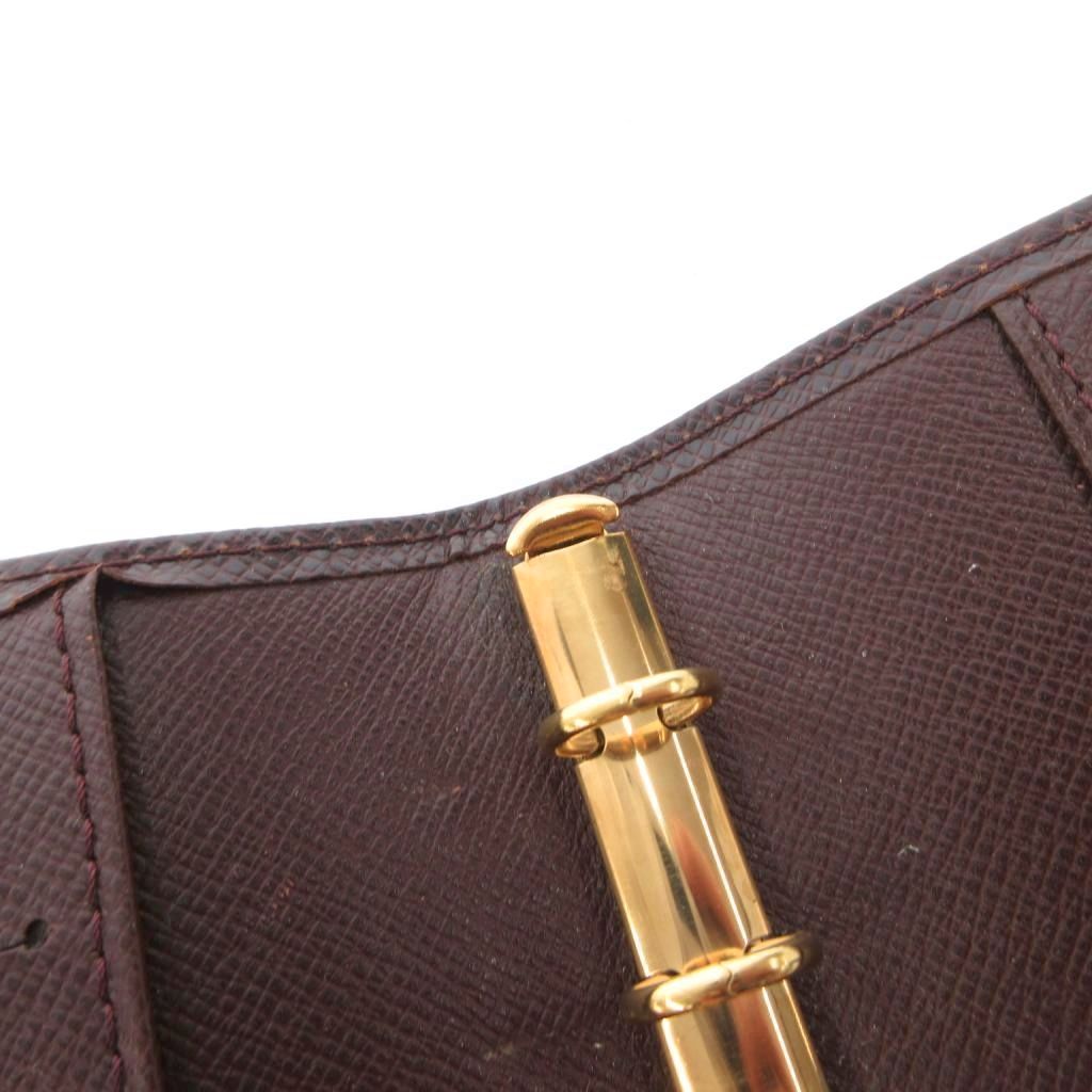 Louis Vuitton Taiga Agenda MM Notebook Cover Leather Brown