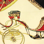 Hermes Carre 90 la Perriere Scarf Silk Beige Red — view 6