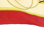 Hermes Carre 90 la Perriere Scarf Silk Beige Red — view 8