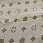 Louis Vuitton Monogram Shawl Fringe Silk Gray Scarf — view 5