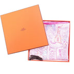 Hermes Carre 90 Animapolis Silk Purple Scarf — view 2