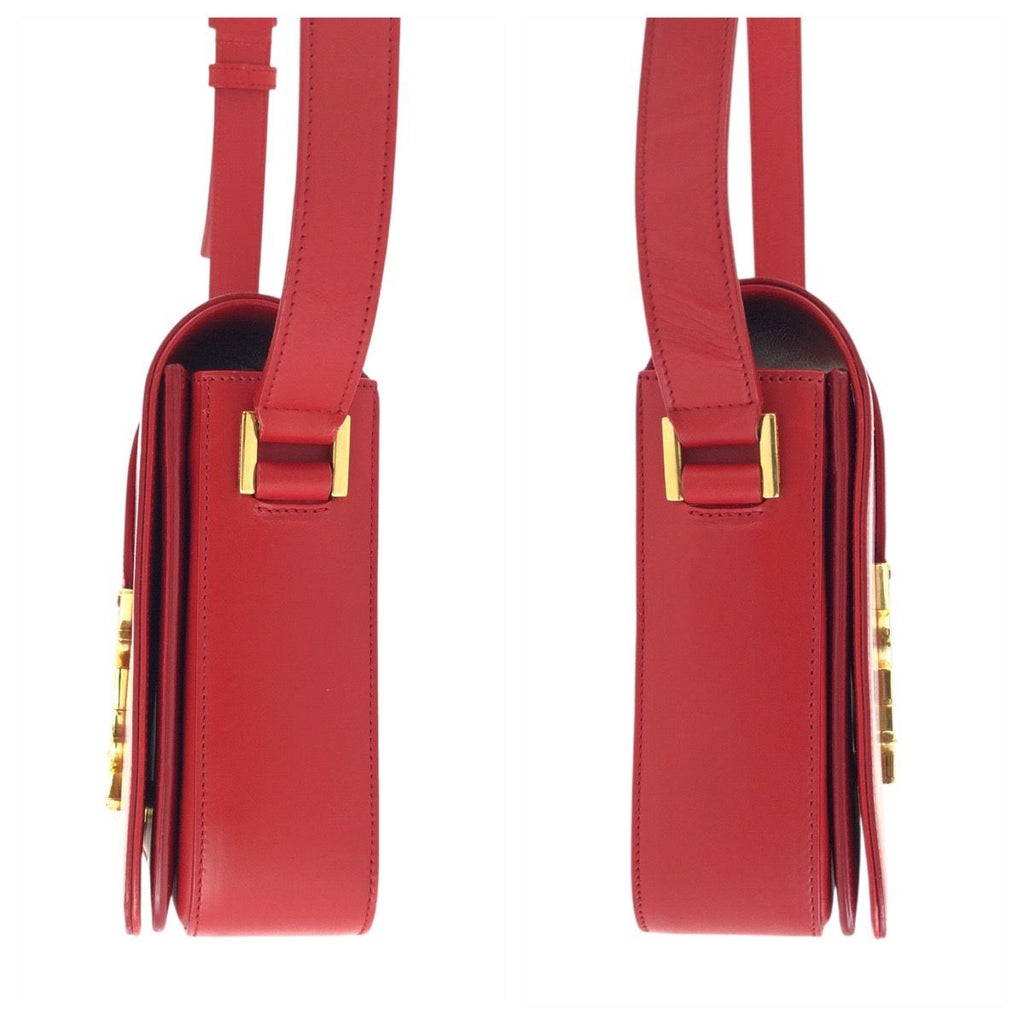 Saint Laurent YSL Universite Red Leather 403 Shoulder Bag Pochette — view 8