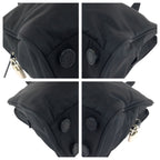 Prada Tessuto Black Silver Nylon Business Bag — view 3